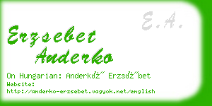 erzsebet anderko business card
